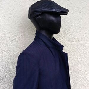 COMO MEN'S "RITZ" VINTAGE PIN-STRIPED PURE WOOL LUXURY CHARCOAL BLAZER